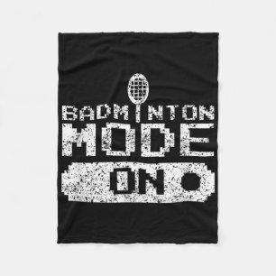 Badminton Mode On Team Shuttle Player Coach  Fleece Blanket