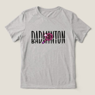 Badminton Mom Bold Layered Text Tri-Blend Shirt