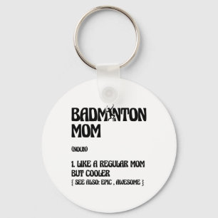 Badminton Mom Player Shuttle Keychain
