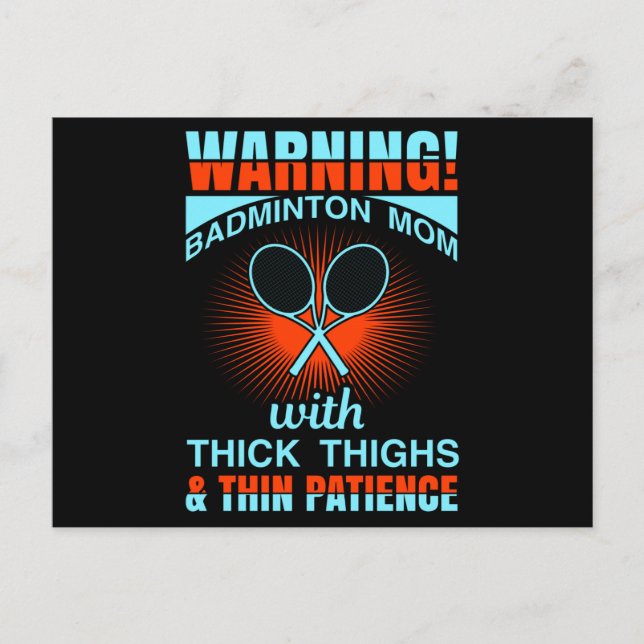 Badminton Mom Postcard (Front)