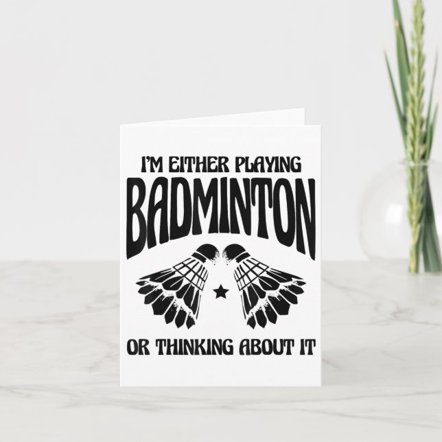 Badminton Mom Shuttle Racket  Card (Front)