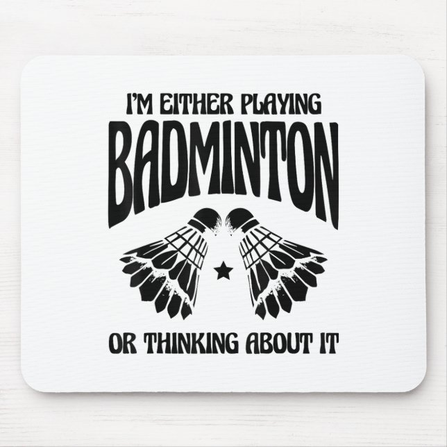 Badminton Mom Shuttle Racket  Mouse Pad (Front)