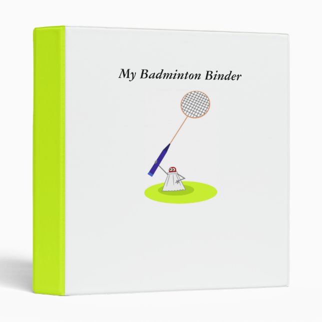 Badminton, mon classeur de badminton (Devant/Côté)