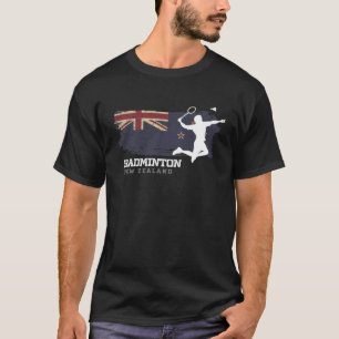 Badminton New Zealand Net Games Player Badminton T-Shirt