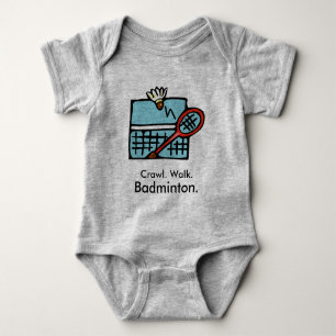 Badminton Newborn Gift, Shuttlecock  Baby Bodysuit