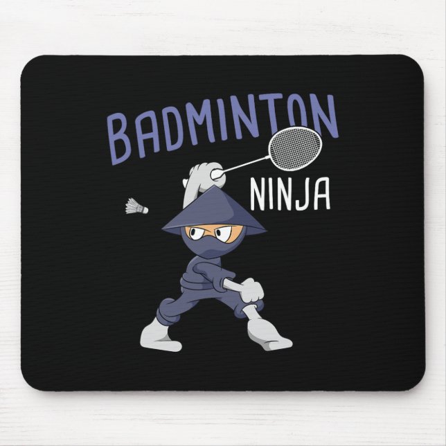 Badminton Ninja Kids Shuttle Boy Badminton  Mouse Pad (Front)