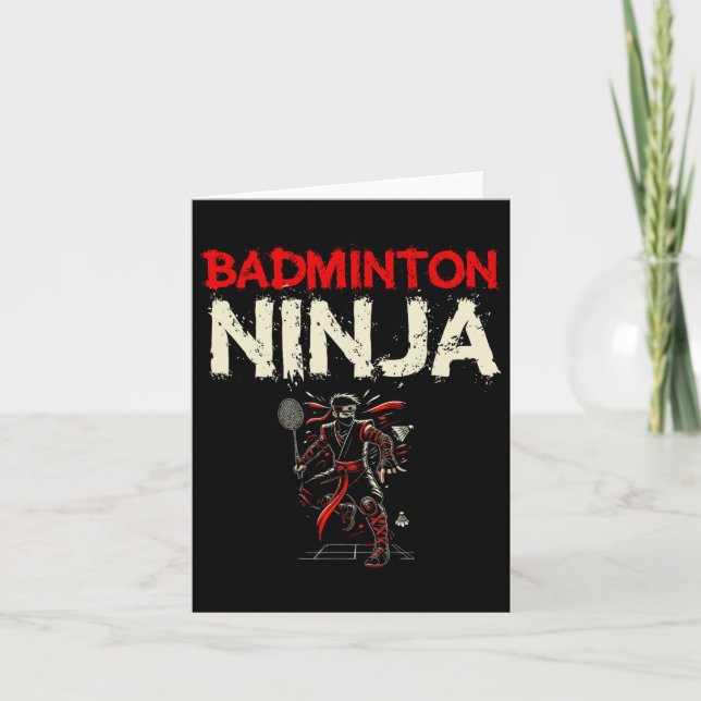 Badminton Ninja Shuttle  Card (Front)