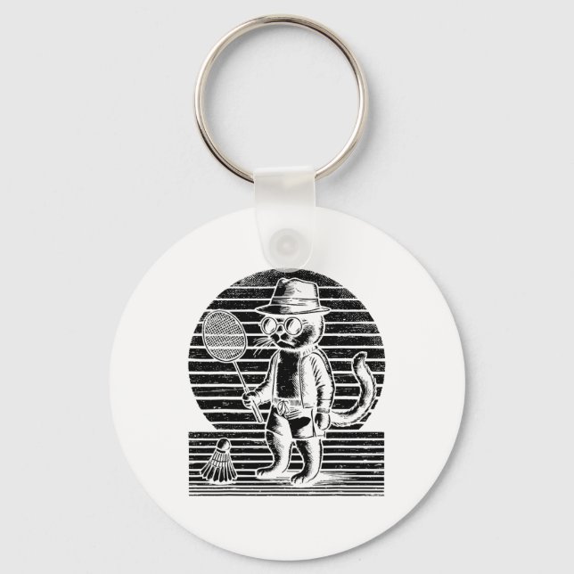 Badminton Ninja Shuttle  Keychain (Front)