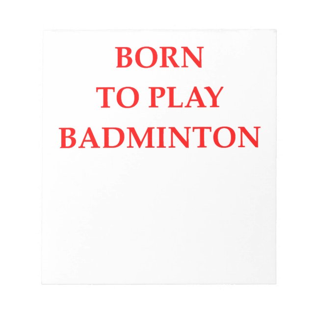 BADMINTON NOTEPAD (Front)