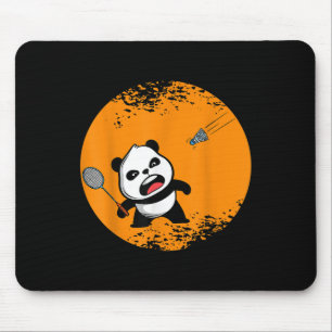 Badminton Panda Bear Shrub Spirit Animal Giant Rol Mouse Pad