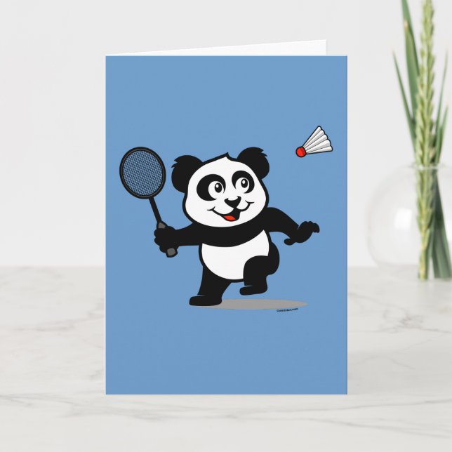 Badminton Panda Card (Front)