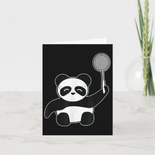 Badminton Panda Getting Sweaty  Card