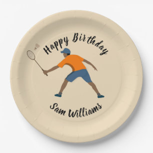 Badminton Paper Plate