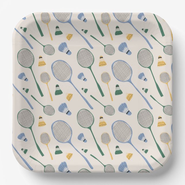 Badminton Paper Plate (Front)