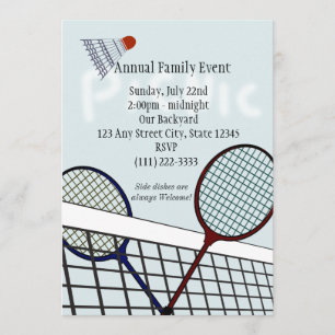 Badminton Party / Picnic Invitation