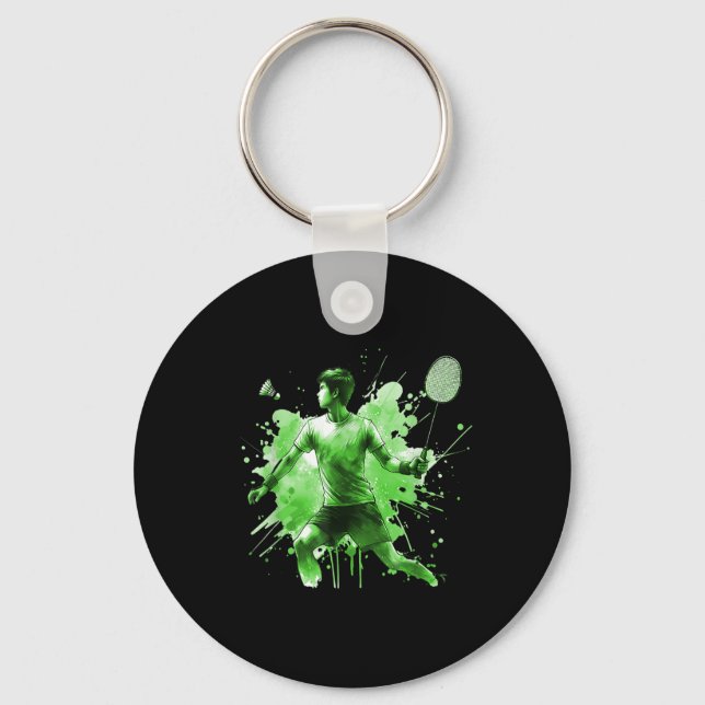 Badminton Pion Energetic Burst  Keychain (Front)