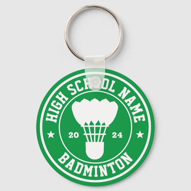 Badminton Player and Coach Personalized Sports Keychain (Front)