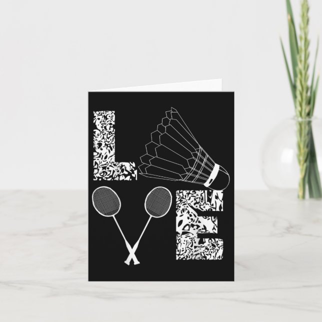 Badminton Player Badminton Lover Shuttle  Card (Front)