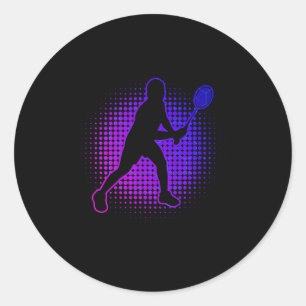 Badminton Player Badminton Womens Squash Shuttle Classic Round Sticker