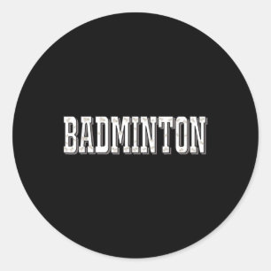 Badminton Player Birdie Shuttle Smash  Classic Round Sticker