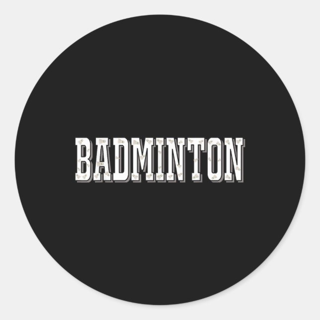 Badminton Player Birdie Shuttle Smash  Classic Round Sticker (Front)