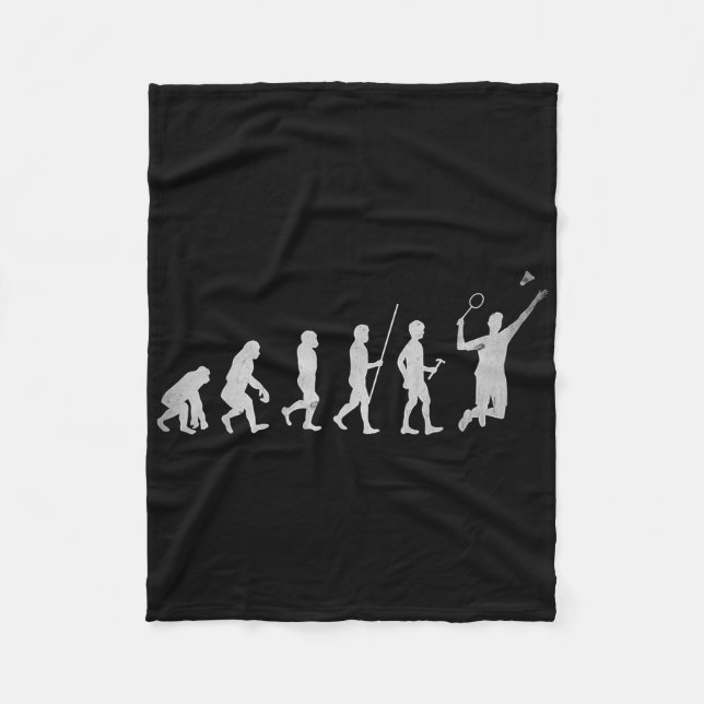 Badminton Player Birdie Shuttle Smash  Fleece Blanket (Front)