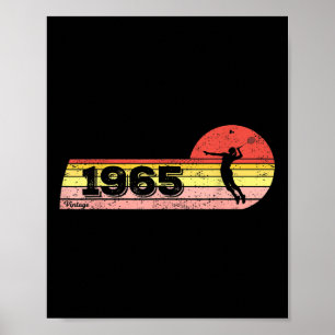 Badminton-player Born 1965 Birthday Vintage Women Poster