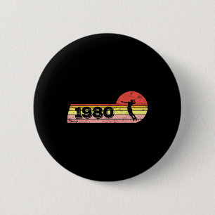 Badminton-player Born 1980 Birthday Vintage Women  2 Inch Round Button