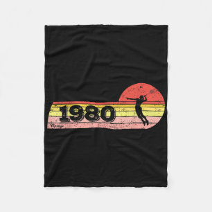 Badminton-player Born 1980 Birthday Vintage Women Fleece Blanket