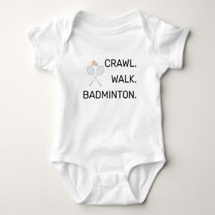 Badminton Player - Crawl Walk Badminton Baby Bodysuit