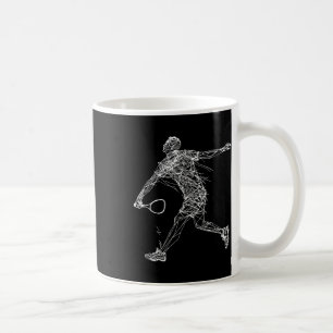 Badminton Player Drawing Shuttle Game For Boys Coffee Mug
