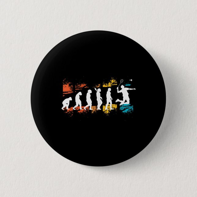 Badminton Player Evolution Shuttle Badminton Racke 2 Inch Round Button (Front)