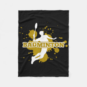 Badminton Player  Fleece Blanket