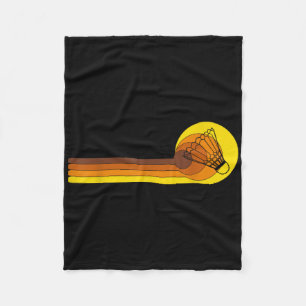Badminton-player Game Shuttle 70s Year Vintage Bad Fleece Blanket