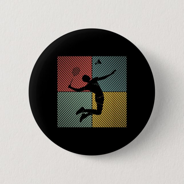 Badminton-player Game Shuttle Badminton 2  Inch Round Button (Front)