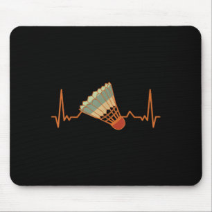 Badminton-player Game Shuttle Funny Vintage Badmin Mouse Pad