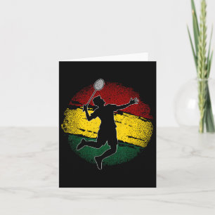 Badminton Player Ghanaian Flag Ghana  Card