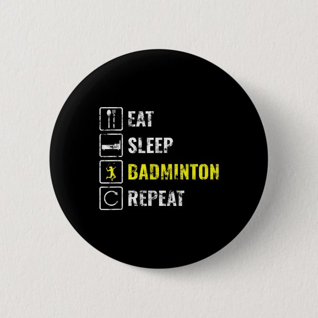 Badminton Player Gift  2 Inch Round Button (Front)