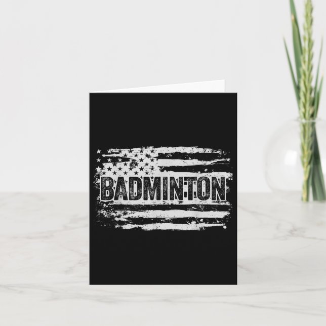 Badminton Player Gift  Card (Front)