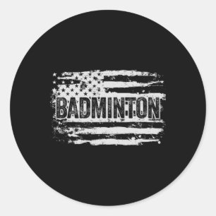 Badminton Player Gift Classic Round Sticker