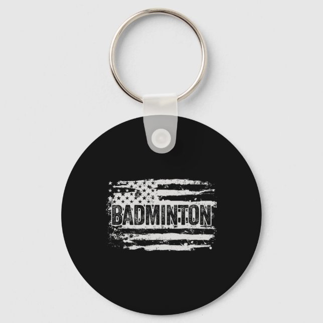 Badminton Player Gift  Keychain (Front)