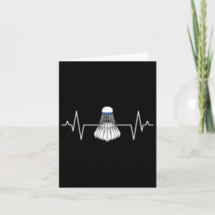 Badminton Player Heartline Racquet Sport Lover Shu Card