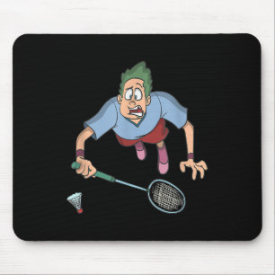Badminton Player Jumping  Mouse Pad
