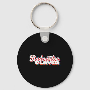 Badminton Player  Keychain