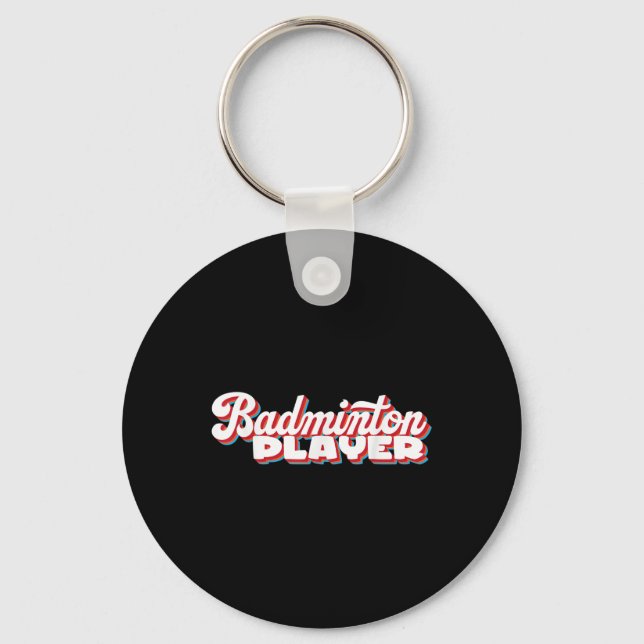 Badminton Player  Keychain (Front)