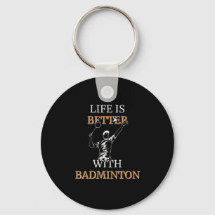 Badminton Player Keychain