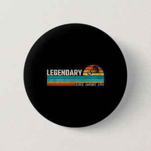 Badminton Player Legend Since January 1955 Birthda 2 Inch Round Button
