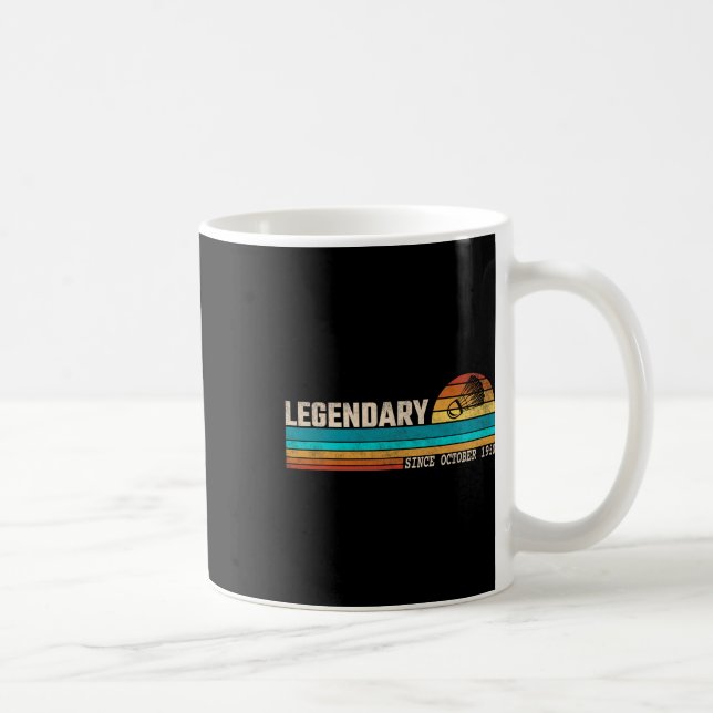 Badminton Player Legend Since October 1950 Birthda Coffee Mug (Right)