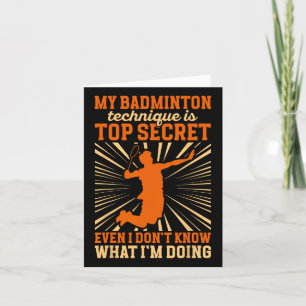 Badminton Player My Badminton Technique  Card