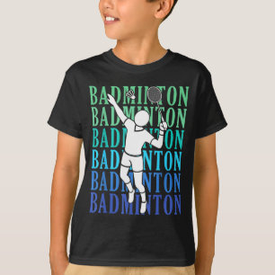 Badminton Player Players Coach Fans Boys Man Retro T-Shirt